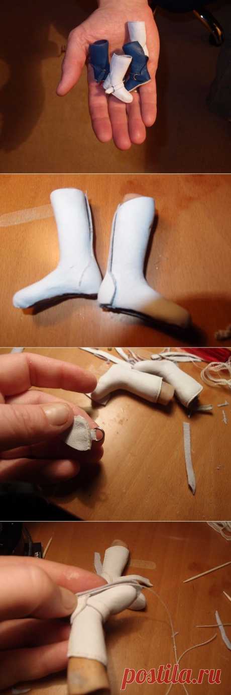 Авторские шарнирные куклы - Утепляемся. Делаем сапоги