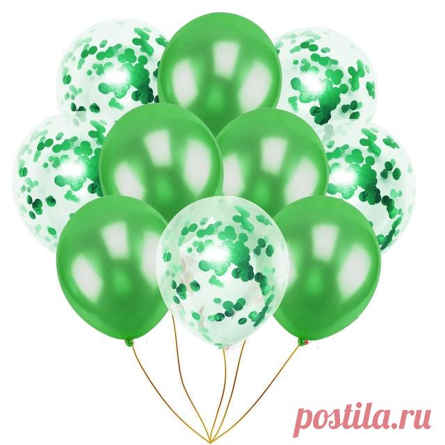 10 шт., латексные шары шары розового золота с конфетти, вечерние 12 дюйм(ов) купить на AliExpress