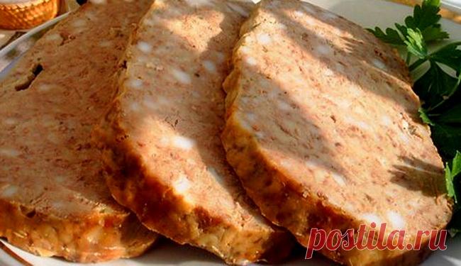 Печёночный зельц.