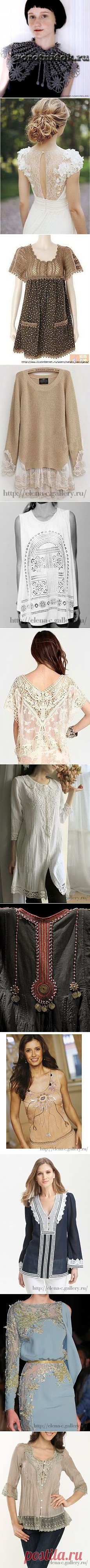 Вязаные детали в одежде | Валентина Смирнова | Простые схемы. Экономим время на Постиле