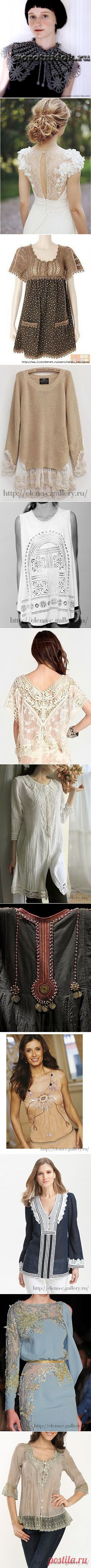 Вязаные детали в одежде | Валентина Смирнова | Простые схемы. Экономим время на Постиле