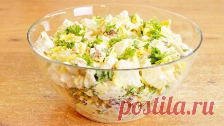 Салат с омлетными блинчиками, курицей и ананасом - Простые рецепты Овкусе.ру