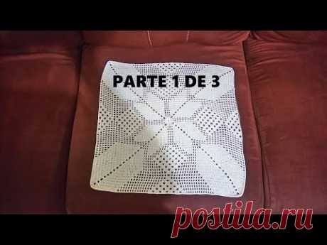 PARTE 1 DE 3: CUADRO DE NOCHEBUENA TEJIDO A CROCHET | Labores Angélika |
