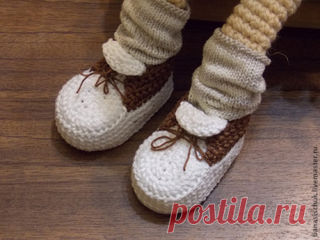 Вяжем кеды крючком для игрушки - Ярмарка Мастеров - ручная работа, handmade