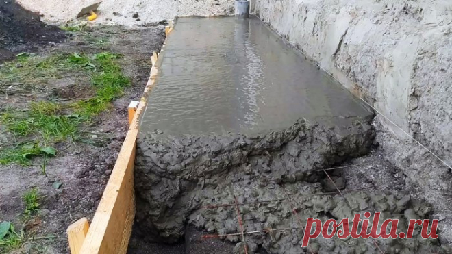Секрет долговечности, строим отмостку на века | Сделай Сам - Своими Руками Пульс Mail.ru Отмостка фундамента – это полоса, выполненная из водонепроницаемого материала и примыкающая к зданию по всему периметру. Она выполняется для исключения контакта грунтовых, талых и дождевых вод с...