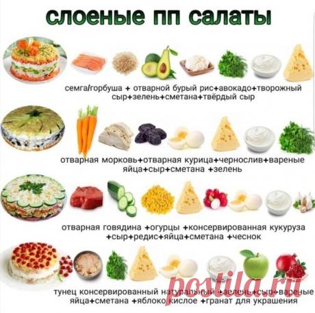 Пп слоеные салаты