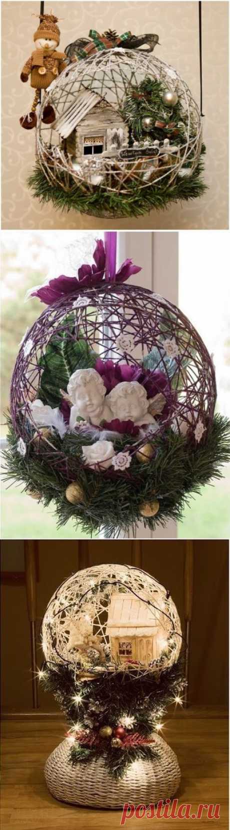 How to DIY String Balloon Basket for Christmas