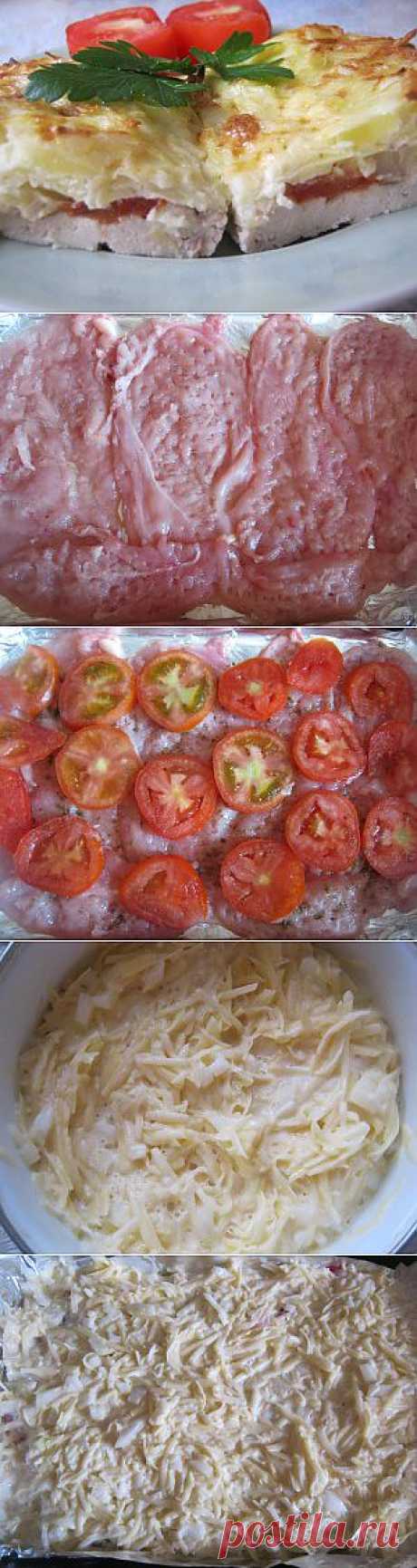 Курица запеченная под тертым картофелем