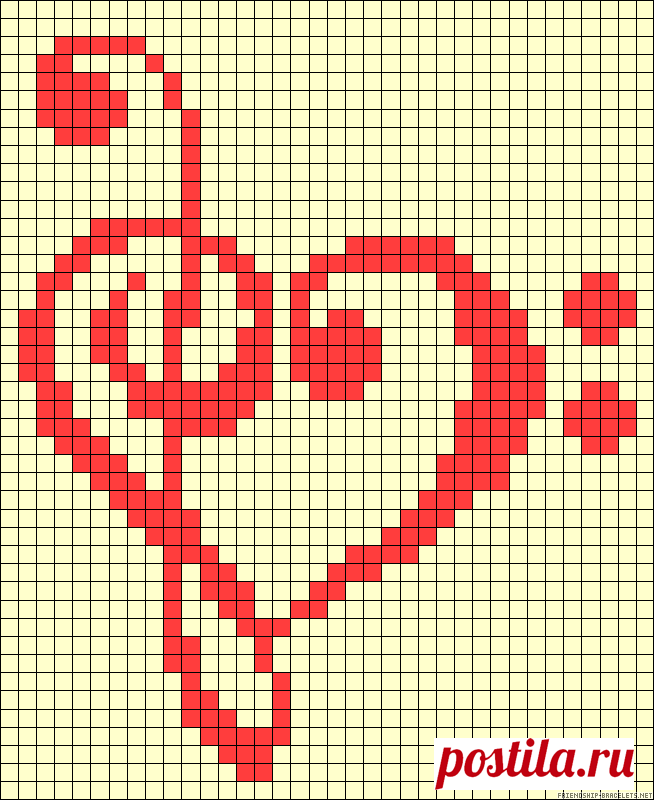 Heart Love perler bead pattern | Graphs | Bead Patterns, Perler Beads and Beads