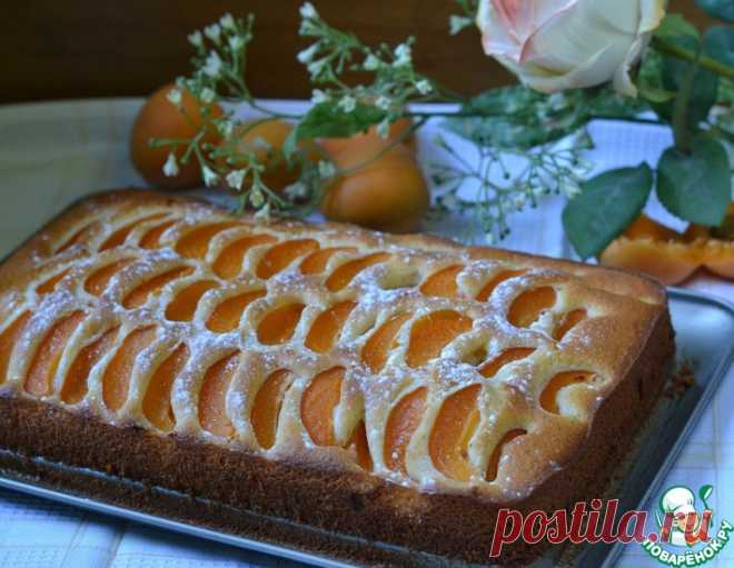 Простой пирог с абрикосами – кулинарный рецепт