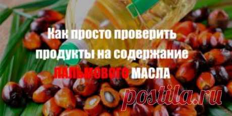 Как просто проверить продукты на содержание пальмового масла | Полезные советы