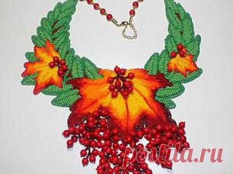 Создание колье из бисера &quot;Осенние краски&quot; - Ярмарка Мастеров - ручная работа, handmade