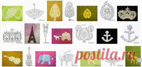 Аппликации крючком.Схемы | МАCTЕРскаЯ