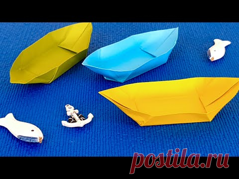 КАК СДЕЛАТЬ ЛОДКУ ИЗ БУМАГИ. Как сделать кораблик оригами.Поделки из бумаги своими руками.