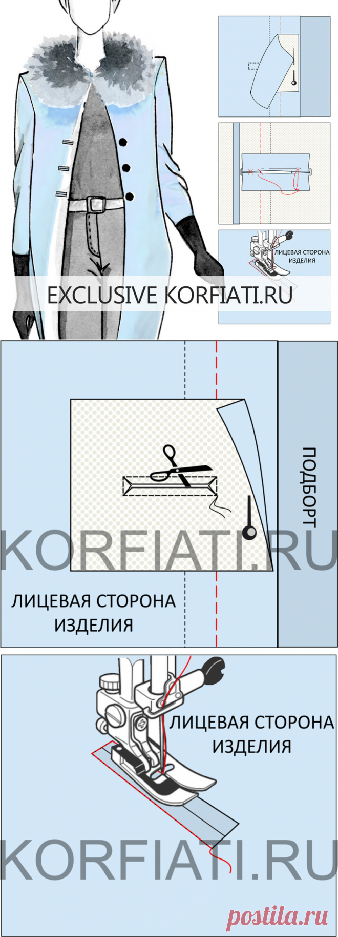Обтачные петли - технология изготовления от Анастасии Корфиати