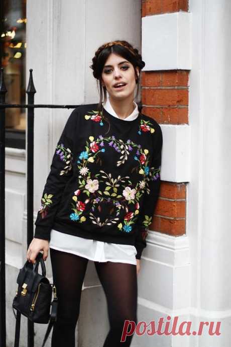 Очаровательные свитера с цветочным принтом — Модно / Nemodno