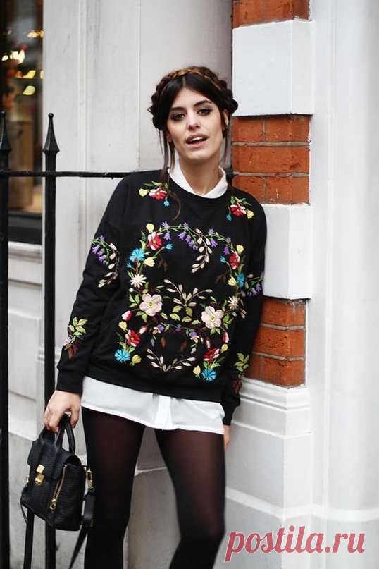Очаровательные свитера с цветочным принтом — Модно / Nemodno