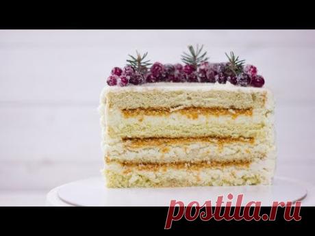 Торт "Баунти". Рецепт торта с кокосовой стружкой, нежный бисквит. Как собрать вкусный торт