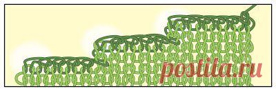Как избавиться от лесенки при закрытии петель в нескольких рядах. (способ 2)