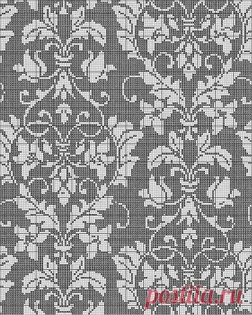 Damask cross stitch pattern | Embroidery