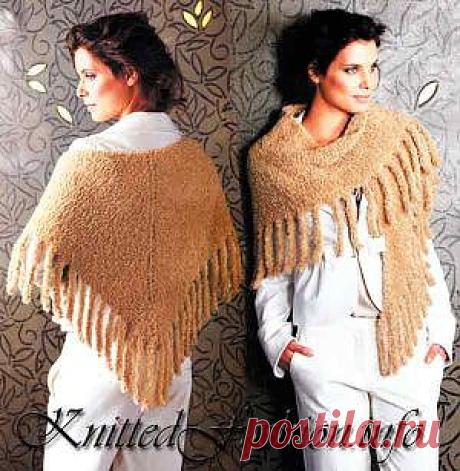 Теплая шаль - KnittedFashion.info - Модное Вязание
