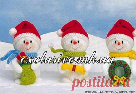 Снеговик спицами