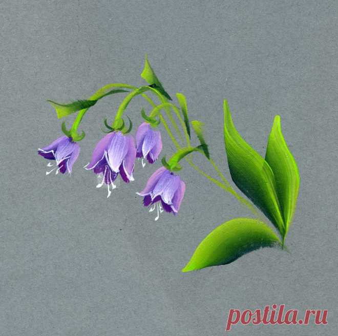 Рисунки плоской кистью от Юлии Белей