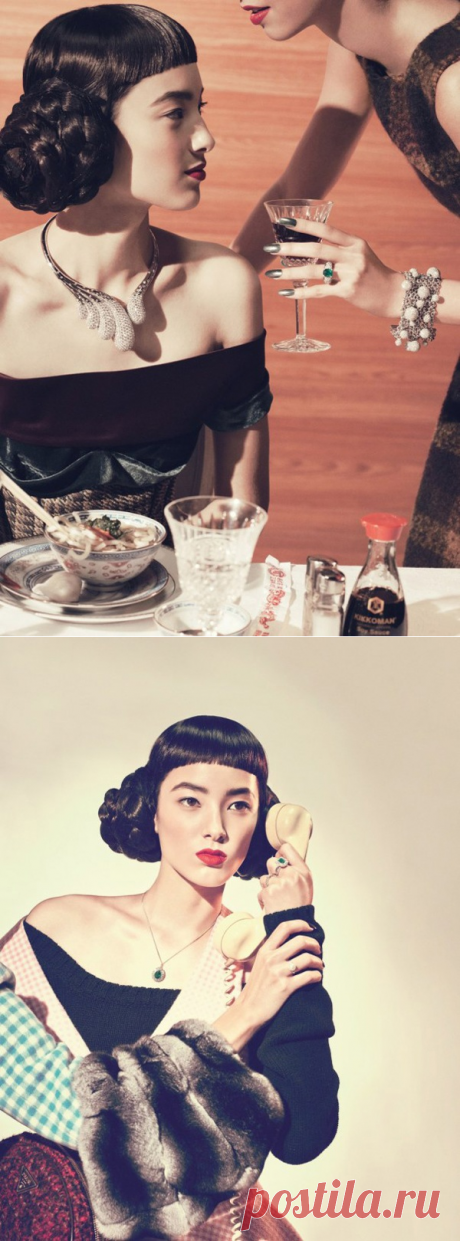 Тиана Толстой (Tiana Tolstoi) в фотосессии Сержа Леблона (Serge Leblon) для журналаVogue Italia (ноябрь 2013).