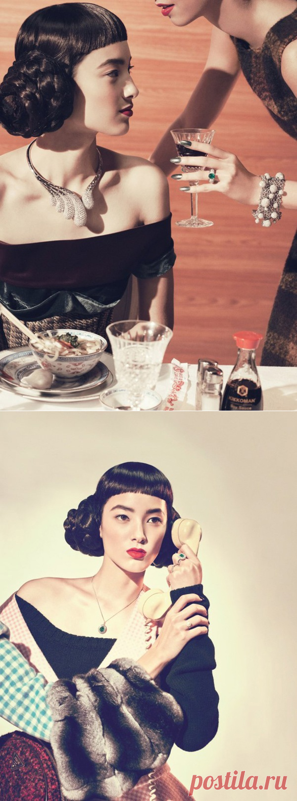 Тиана Толстой (Tiana Tolstoi) в фотосессии Сержа Леблона (Serge Leblon) для журналаVogue Italia (ноябрь 2013).
