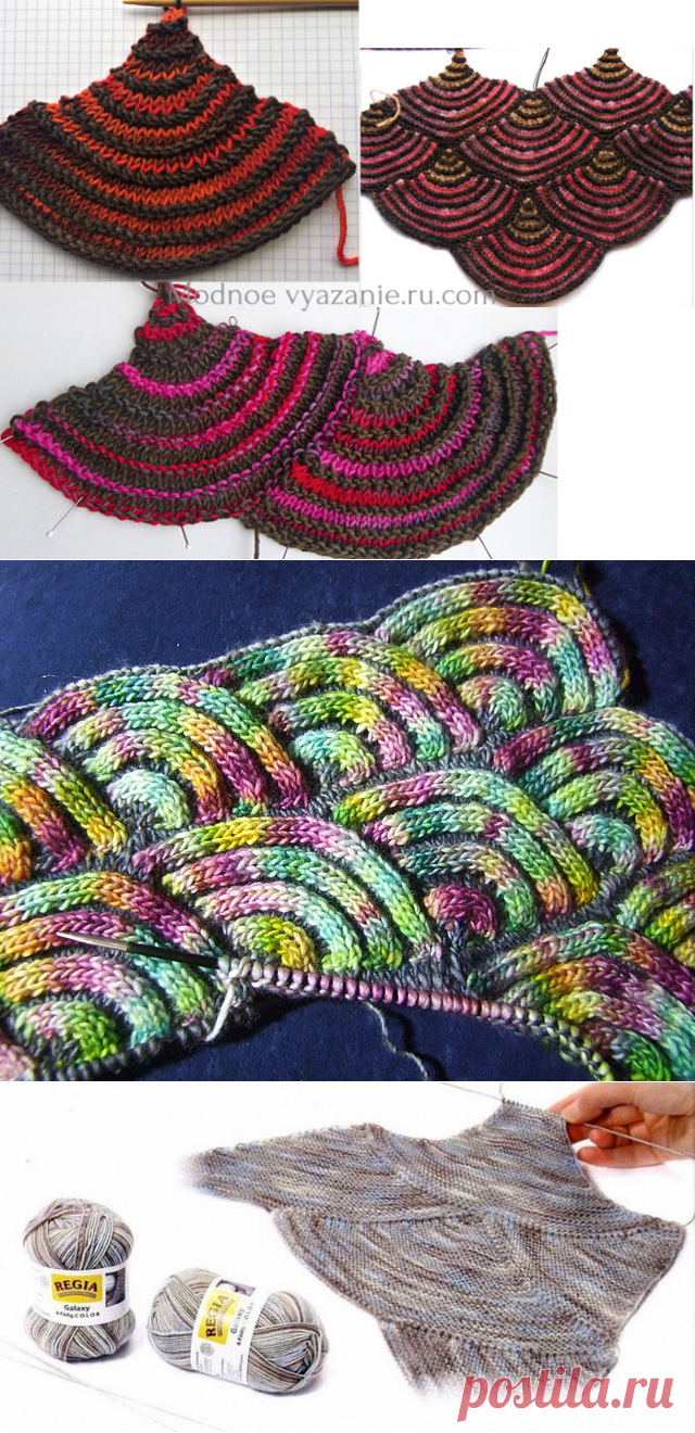 Мастер-класс узора спицами *Чешуя дракона* в технике пэчворк - Modnoe Vyazanie ru.com
