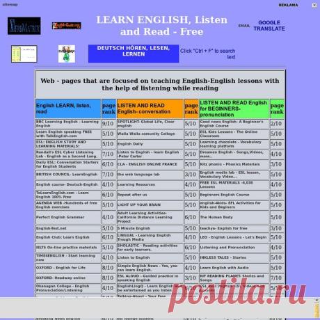 LISTEN AND READ AND LEARN ENGLISH - FREE | Pearltrees