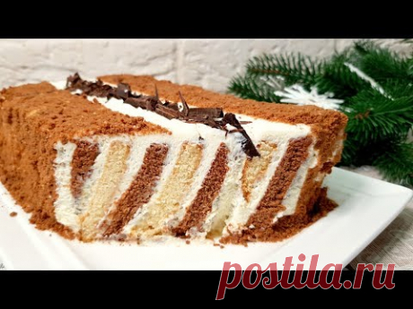 Торт за 5 Минут БЕЗ ВЫПЕЧКИ. Бесподобно ВКУСНЫЙ Торт на Скорую РУКУ! Cake in 5 minutes