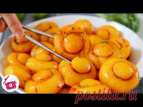 Лучше, чем макароны, вкусный картофель с чесноком! Здоровый легкий рецепт картофеля! без жарки!