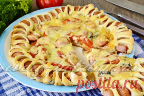 Пицца с вкусным краешком: пошаговый рецепт с фото