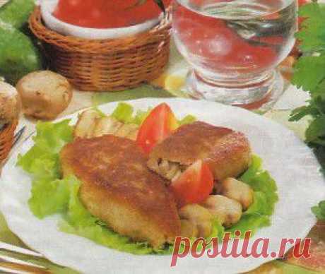 Куриные котлеты с грибами.Рецепт приготовления | Готовим дома