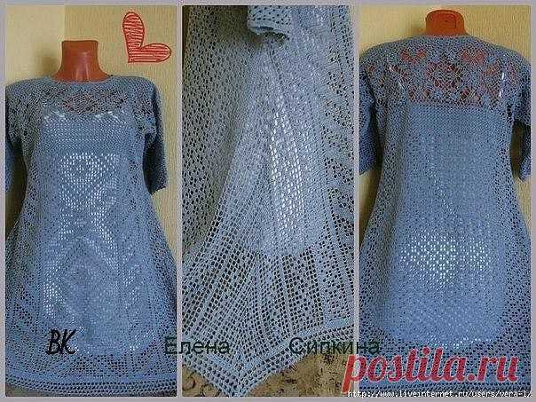 Туника крючком. Схемы. Автор Елена Сипкина