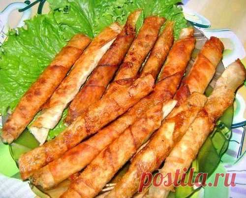 Закусочные рулетики из армянского лаваша.