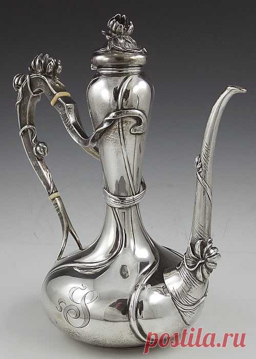 Kerr sterling antique art nouveau coffee pot