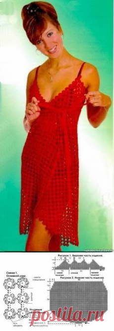 ВЯЗАНЫЙ САРАФАН НА ЗАВЯЗКАХ