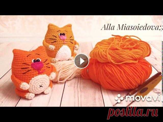 Кот - брелок крючком. Бесплатный мк по вязанию котика - брелка крючком. Подходит как опытным вязальщица, так и начинающим....