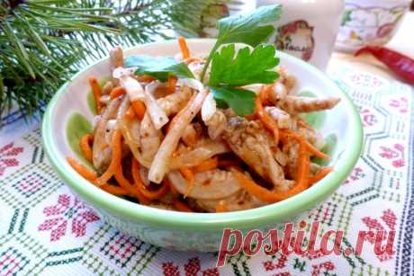 Хе из куриной грудки - острая и сытная закуска