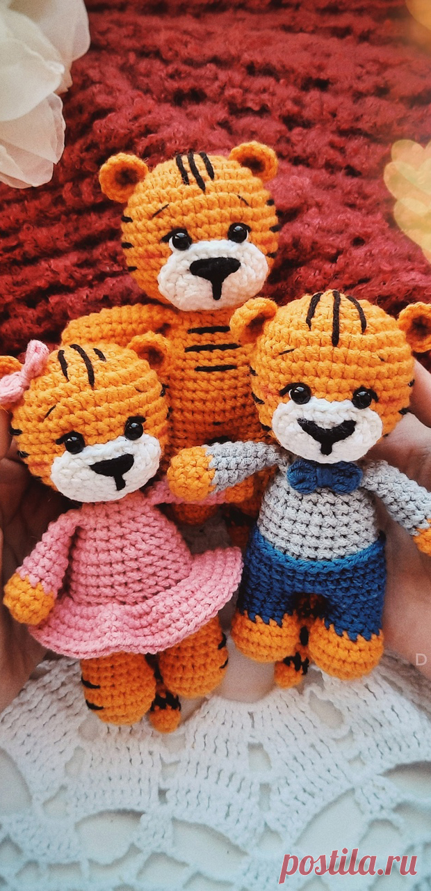 PDF Тигрята крючком. FREE crochet pattern; Аmigurumi animal patterns. Амигуруми схемы и описания на русском. Вязаные игрушки и поделки своими руками #amimore - тигр, маленький тигренок, котик, кот, кошечка, кошка, котенок.