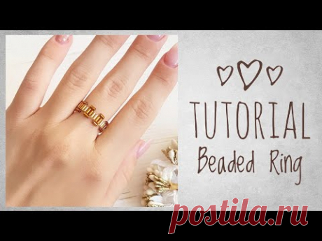 Мастер-класс: Кольцо из рубки 3мм | Tutorial: Ring made of beads of the cutting of 3mm