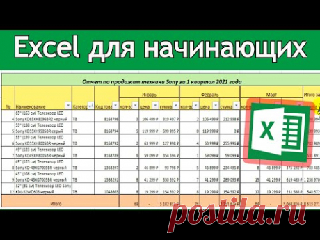 Создание таблицы в Excel простыми словами / Урок excel для начинающих