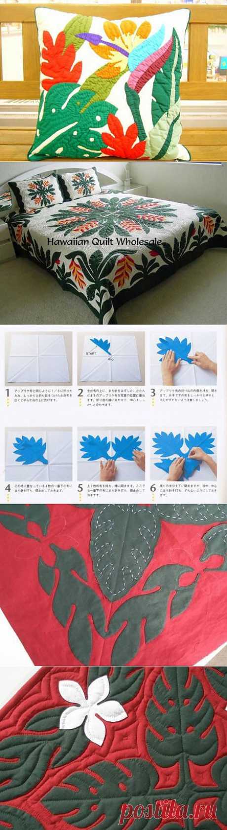 Фото галерея и схемы Гавайского пэчворка по лоскутному