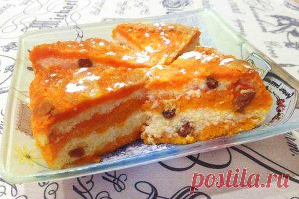 Рецепт творожной запеканки в духовке с манкой и тыквой Очень вкусный и необычный творожный десерт!