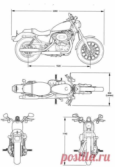 Технические чертежи Harley