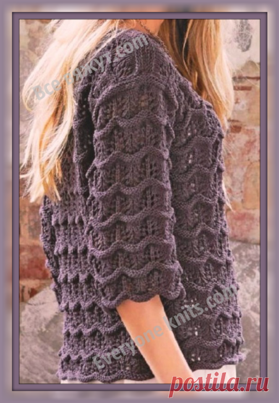~Все вяжут.com~ Everyone knits.com~: Женские джемпера и полуверы спицами
