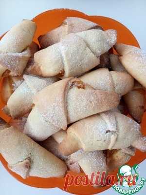 Печенье-рогалики с начинкой из тыквы и корицы - кулинарный рецепт