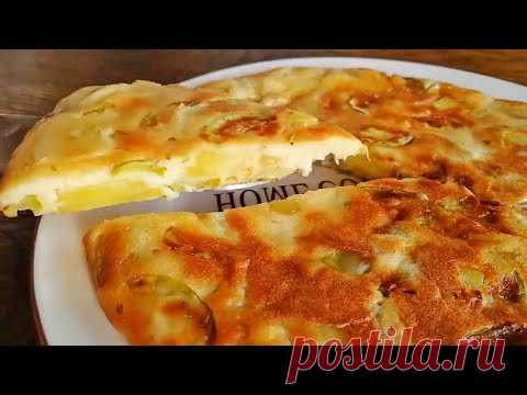 Запеканочка: кабачок и картошка. И кефира немножко!